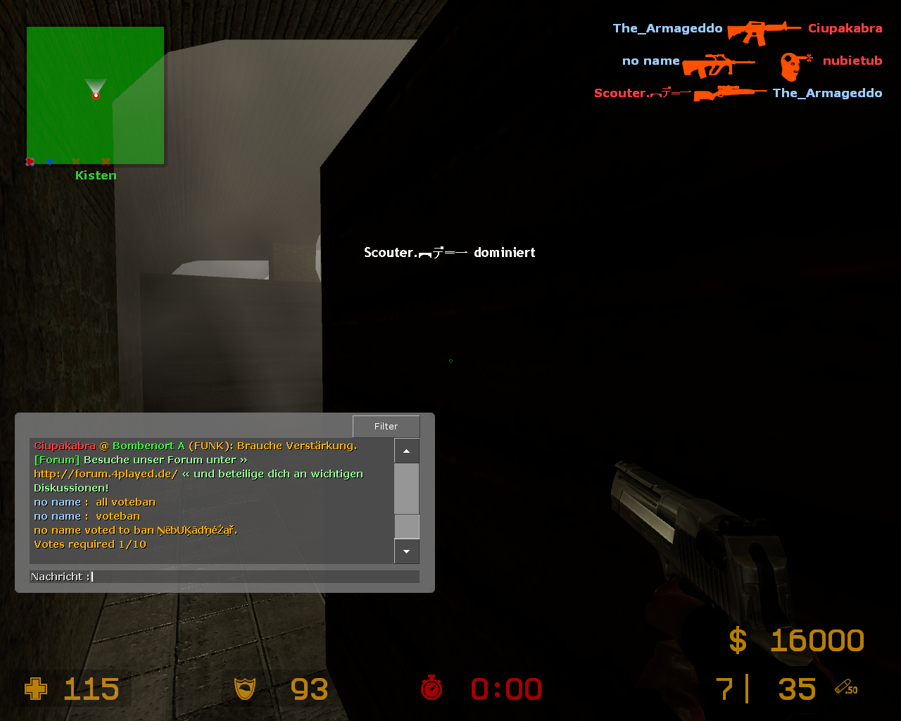 Screen voteban